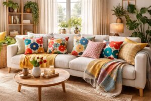 apportez une touche de couleur et de chaleur à votre intérieur avec les textiles marimekko, coussins maisons du monde et plaids élégants. découvrez des idées déco pour sublimer votre maison avec style et confort.