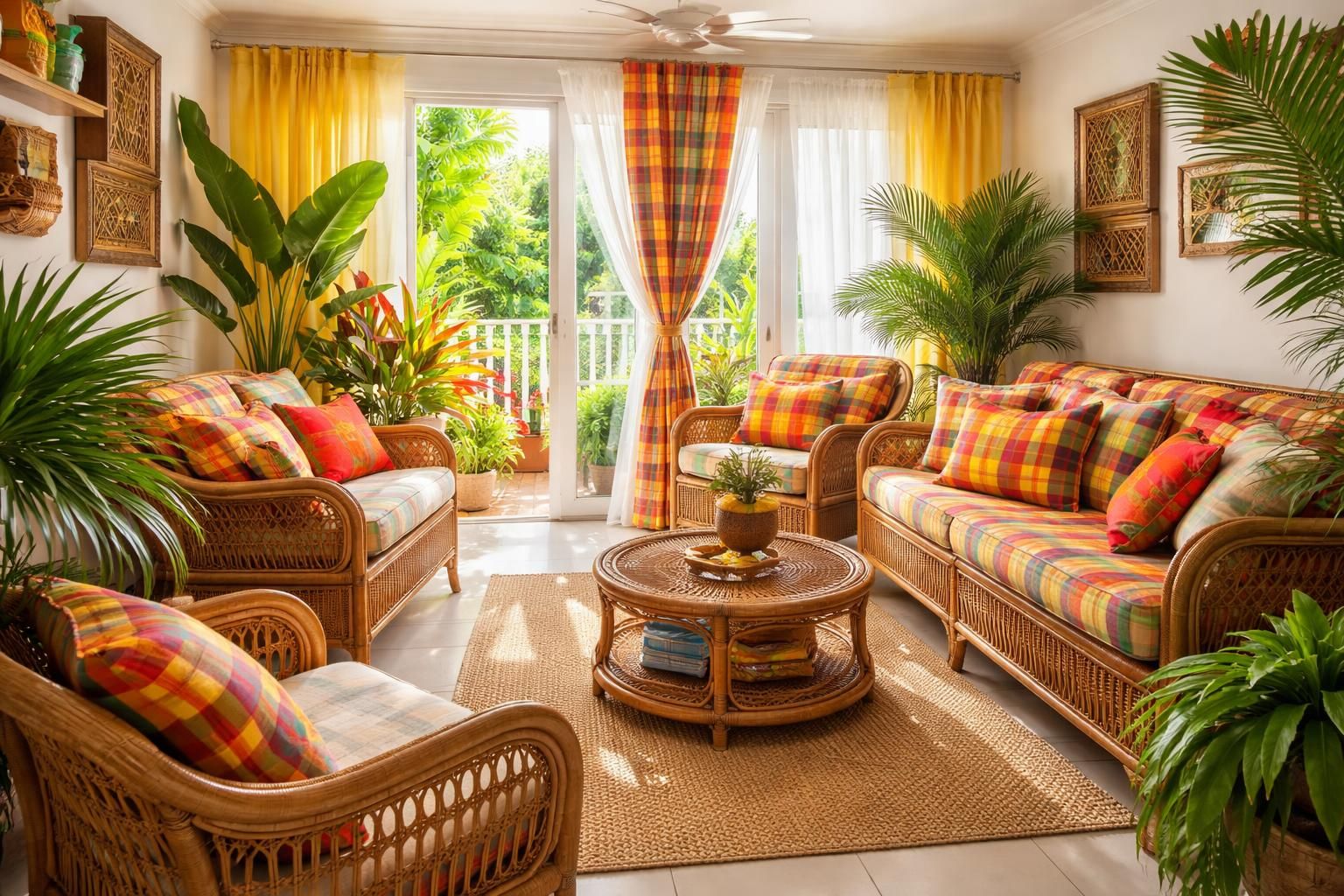 apportez une ambiance tropicale créole à votre appartement grâce à des couleurs vibrantes et un mobilier exotique qui réveilleront votre intérieur.