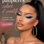 Maquillage coloré avec des fards à paupières créatifs et audacieux.