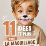 Enfants souriants avec un maquillage coloré lors d'une fête d'anniversaire.