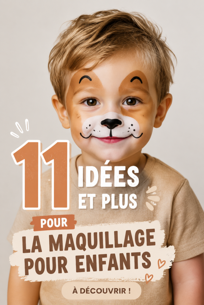 Enfants souriants avec un maquillage coloré lors d'une fête d'anniversaire.