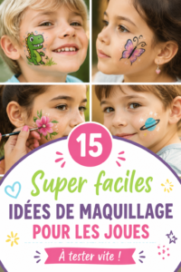 Des enfants souriants avec un maquillage de visage coloré et créatif.