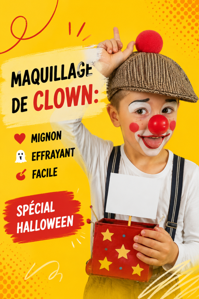 Maquillage de clown mignon pour Halloween