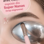 Maquillage créatif réalisé avec une cuillère inspiré des super-héros.