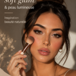 Maquillage soft glam avec une peau éclatante