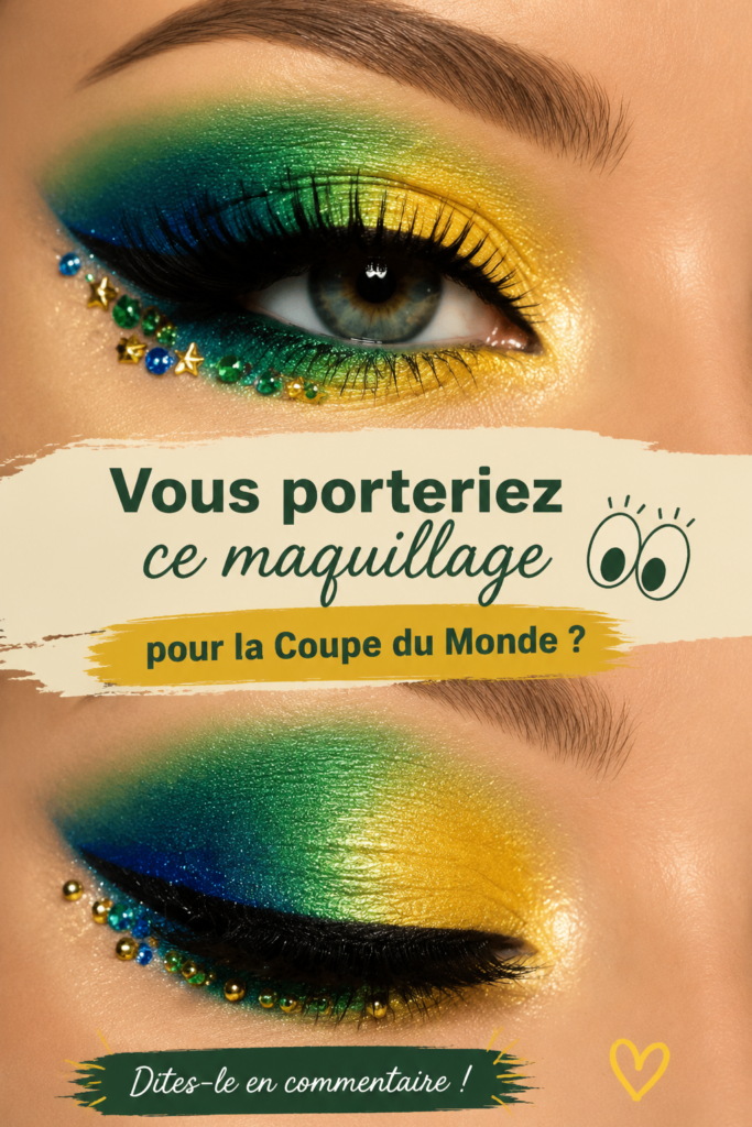 Maquillage sportif sur le thème de la Coupe du Monde