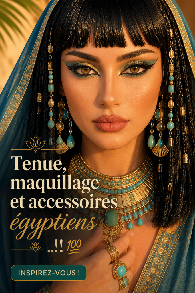 Modèle portant une tenue inspirée de l'Égypte ancienne