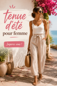 Sélection de tenues d'été pour femme, incluant robes légères et ensembles colorés.