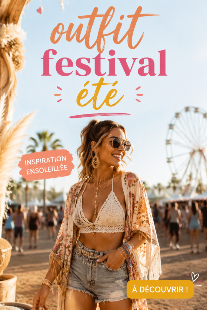 Une entrée de festival avec des tenues colorées et tendance pour l'été.